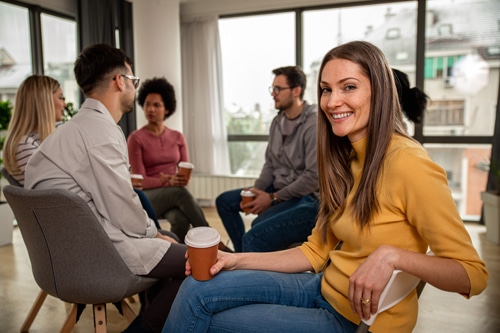 Woman after overcoming sleep deprivation psychosis
